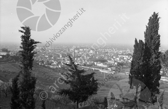 Panoramica di Cesena dai Cappuccini Rocca malatestiana convento osservanza via pacchioni