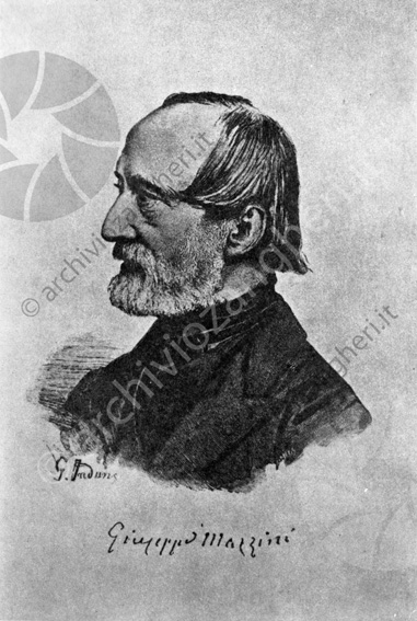 Giuseppe Mazzini disegno ritratto