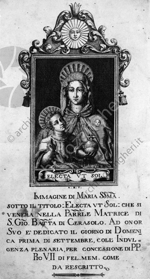 Madonna di S.Giovanni Battista Cerasolo Immagine di Maria Santissima 
