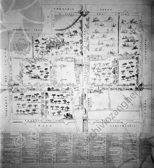 Antica pianta di Cervia Mappa cartina