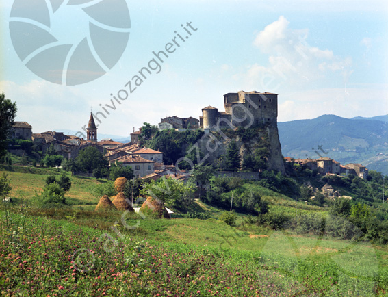 S.Agata Feltria Panoramica dalla strada di S.Donato Vista veduta panorama paese rocca Fregoso