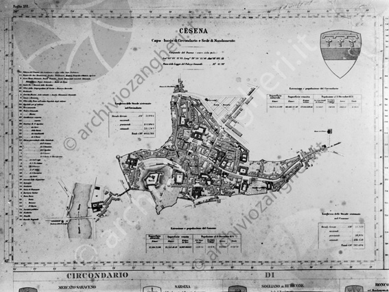 Biblioteca Malatestiana Mappa di Cesena Sec. XIX (ripr. marzo 1974) Pianta cartina