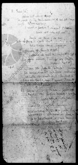 Lettera notaio pedrelli Bibblioteca Malatestiana Manoscritto documento antico