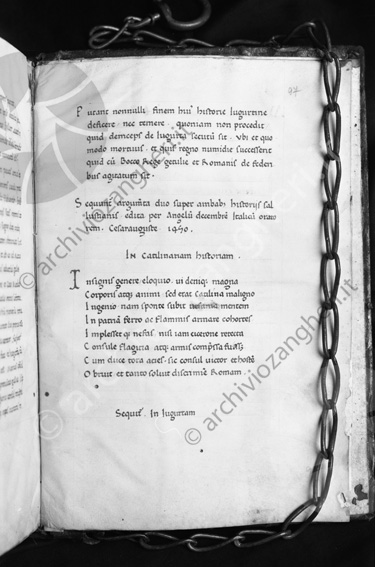 codice Biblioteca Malatestiana Scritte catena