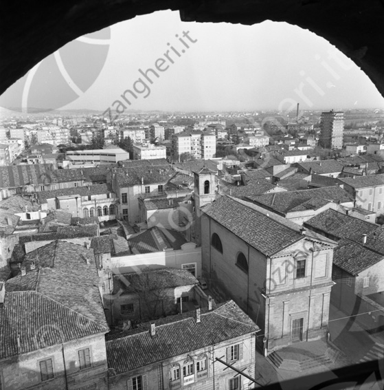 Panoramica con Chiesa di Boccaquattro dal Ridotto Veduta vista panorama partito liberale Italiano tetti