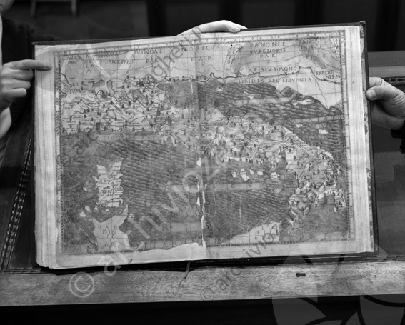 Biblioteca Malatestiana Antica cartina geografica (ripr. 76) Pianta mappa