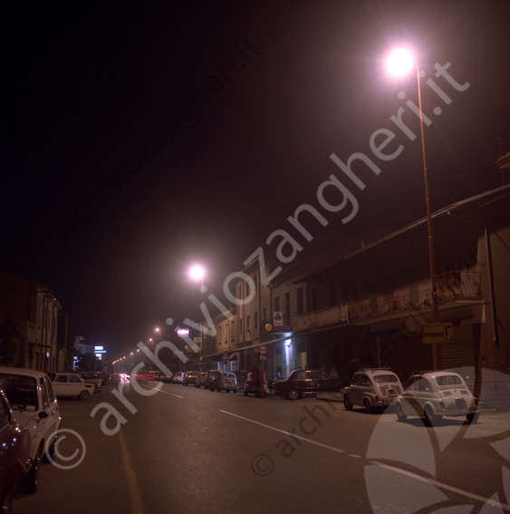 Via Cervese Sant'Egidio Illuminazione stradale case auto terrazza strada lampione 500 circolo PRI notturna