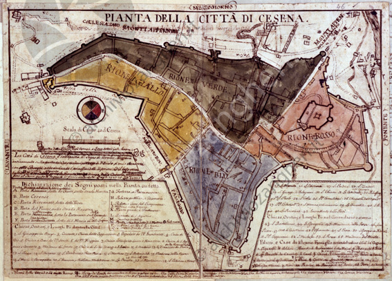 Mappa Cesena Biblioteca cartina