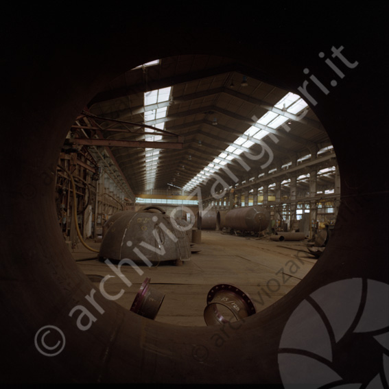 Officine Maraldi Forlimpopoli tubo industriale capannone carpenteria metallica