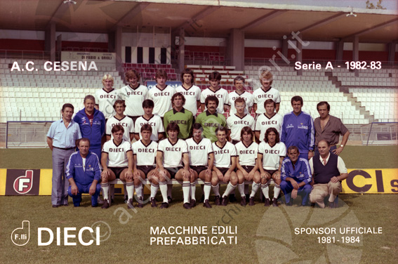 Formazione A.C. Cesena terza posa squadra 