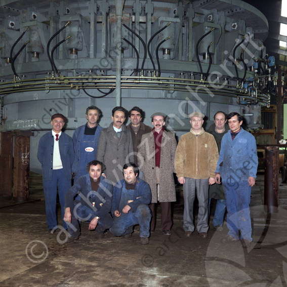 Maraldi gruppo operai Lavoratori tute blu officina macchinario industriale