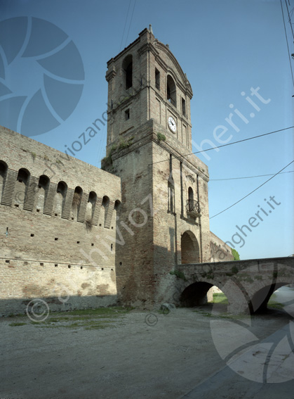 Castello malatestiano di Gatteo Torre dell'orologio ponte Terrazza mura