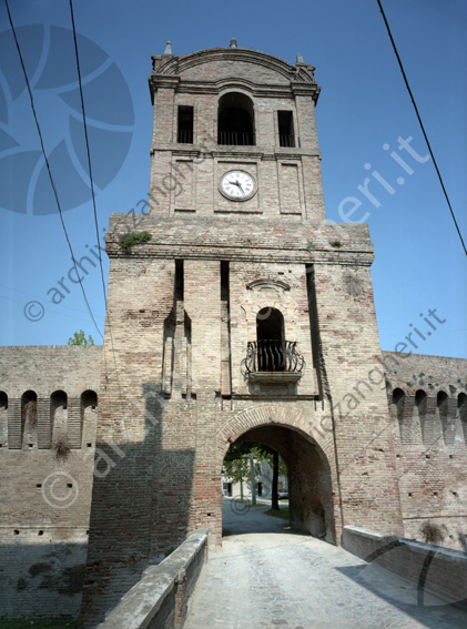 Castello malatestiano di Gatteo Torre dell'orologio ponte Terrazza mura