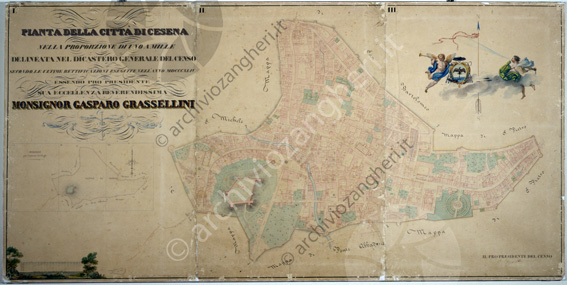 Archivio di Stato pianta Cesena mappa monsignor Gasparo Grassellini