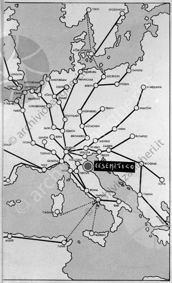 Cartina dall'europa a Cesenatico mappa pianta italia