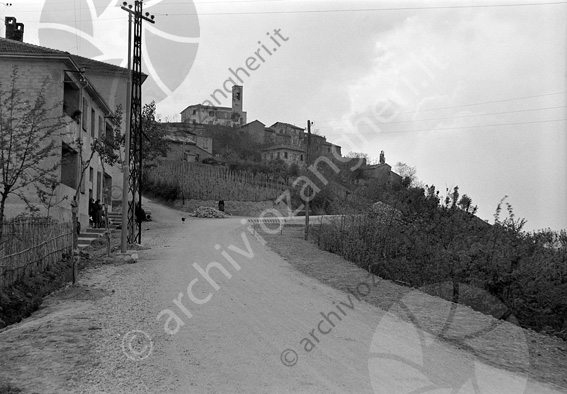 Roncofreddo Via Giovanni XXIII bivio via repubblica torre campanile traliccio strada sterrata