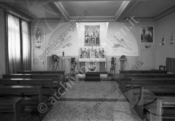 Istituto S.Giuseppe ENAOLI Sarsina Cappella Via Linea gotica Via XXVIII settembre chiesetta altare panche leggio angeli