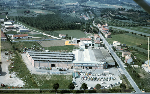 Roda aerea stabilimento Panoramica stabilimento azienda roda piazzale parcheggio capannoni Via Consolare provinciale 65 via emilia ponente