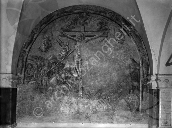 Biblioteca Malatestiana affresco crocifissione restaurato dipinto croce gesù