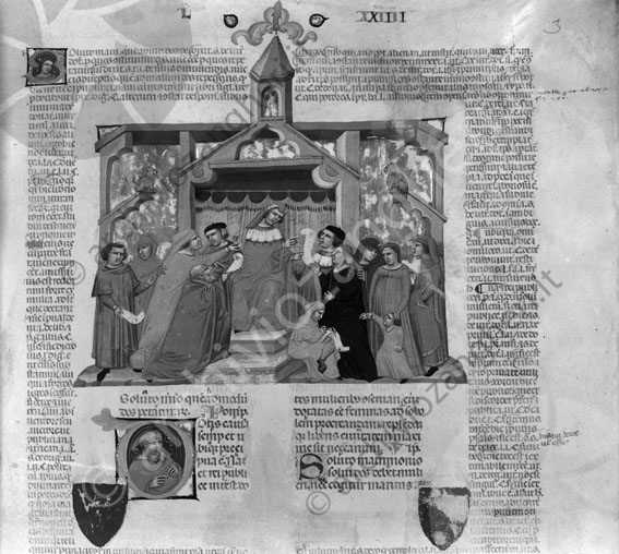 Biblioteca Malatestiana Riproduzione codice miniature santi codice