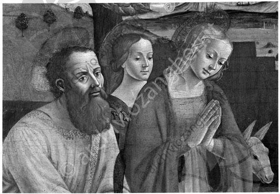 Riprod. dipinti Chiesa Bagno di Romagna quadro santi chiesa affresco sacra famiglia 