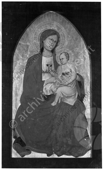 Riprod. dipinti Chiesa Bagno di Romagna quadro affresco pittura chiesa madonna e bambino 