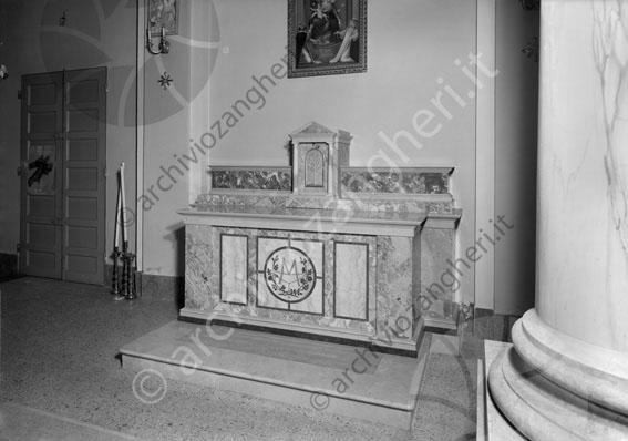 Altare S.Mauro (pascoli?) altare tabernacolo scalino quadro 