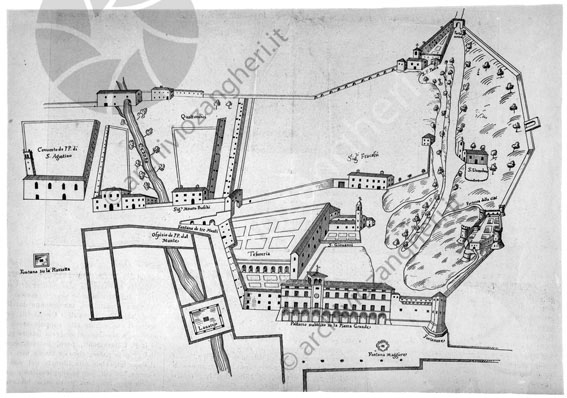 Piantina di Cesena disegni riproduzione pianta topografica città 