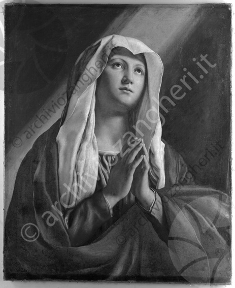 Biblioteca Malatestiana Madonna dipinto affresco madonna che prega 