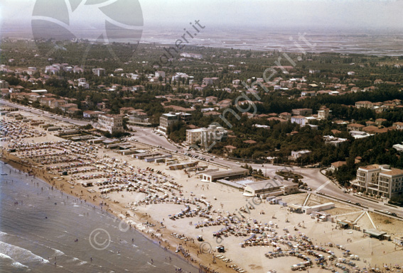 Aerea Cervia Mare spiaggia vista veduta panoramica grand hotel